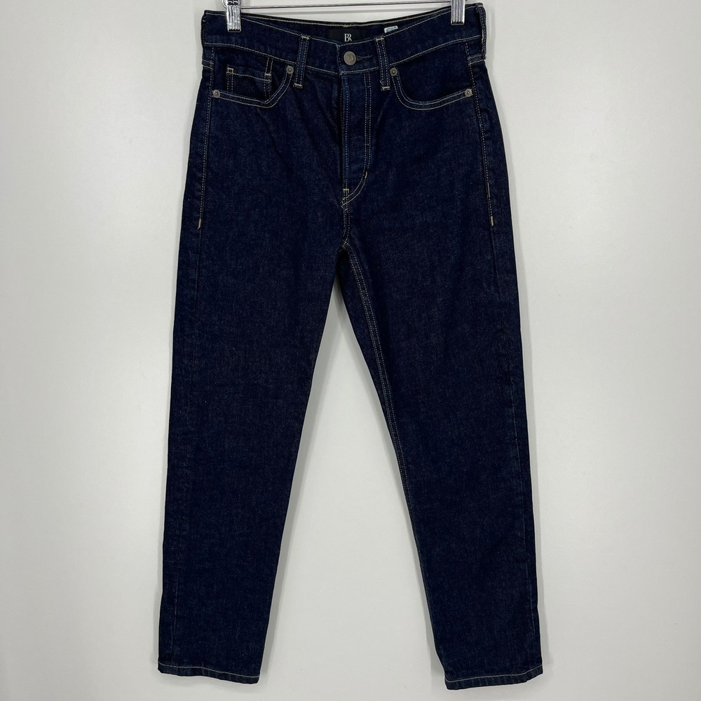 Banana Republic The Straight Jean Dark Rinse Indigo Denim 26 Button Fly Cotton‎